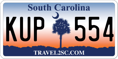 SC license plate KUP554