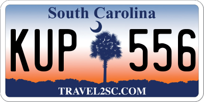 SC license plate KUP556