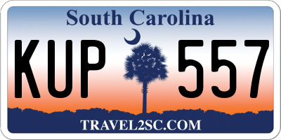 SC license plate KUP557