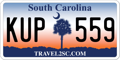 SC license plate KUP559
