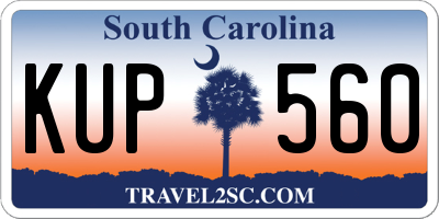 SC license plate KUP560