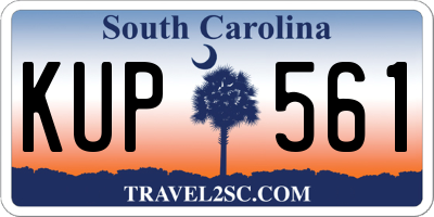 SC license plate KUP561