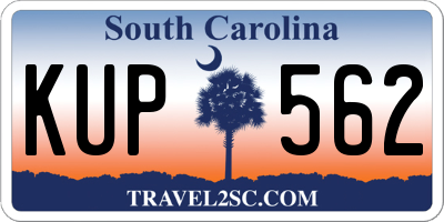 SC license plate KUP562