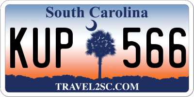 SC license plate KUP566