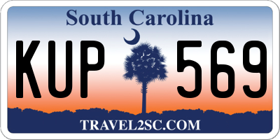 SC license plate KUP569