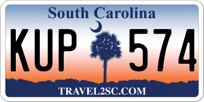 SC license plate KUP574