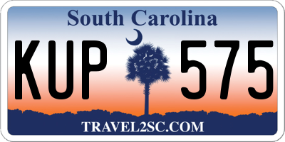SC license plate KUP575