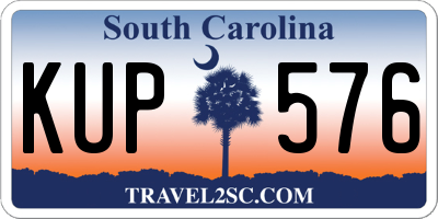 SC license plate KUP576