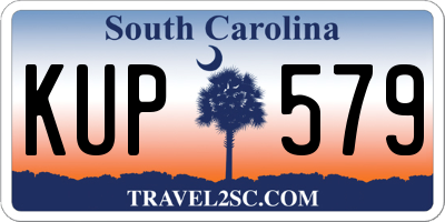 SC license plate KUP579
