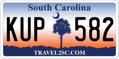 SC license plate KUP582