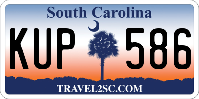 SC license plate KUP586