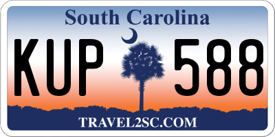 SC license plate KUP588