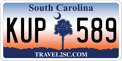 SC license plate KUP589
