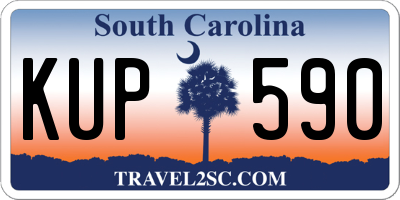 SC license plate KUP590