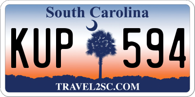 SC license plate KUP594