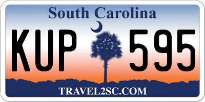 SC license plate KUP595