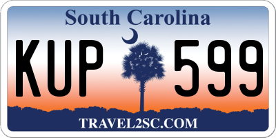 SC license plate KUP599