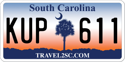 SC license plate KUP611