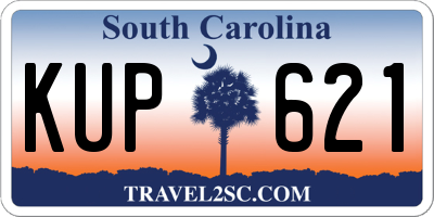 SC license plate KUP621