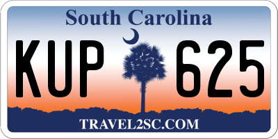 SC license plate KUP625