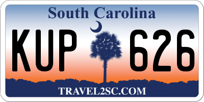 SC license plate KUP626