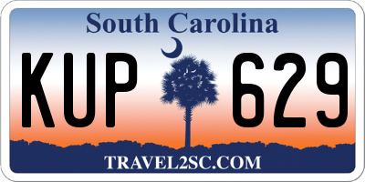 SC license plate KUP629