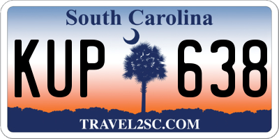 SC license plate KUP638