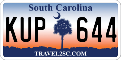SC license plate KUP644