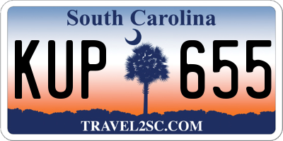 SC license plate KUP655