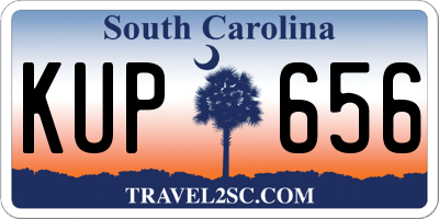 SC license plate KUP656