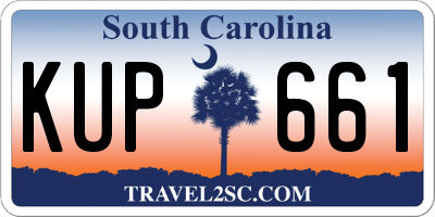 SC license plate KUP661
