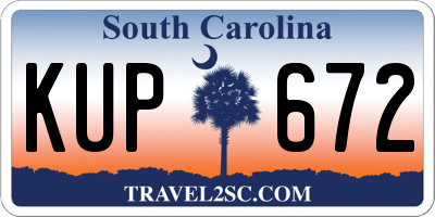 SC license plate KUP672