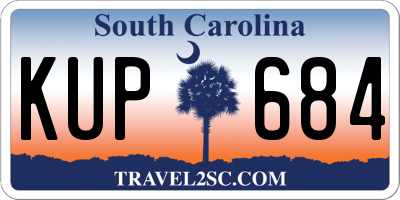SC license plate KUP684