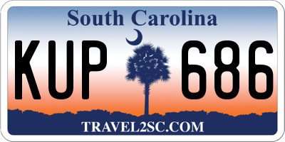 SC license plate KUP686