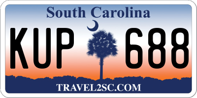 SC license plate KUP688