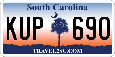 SC license plate KUP690