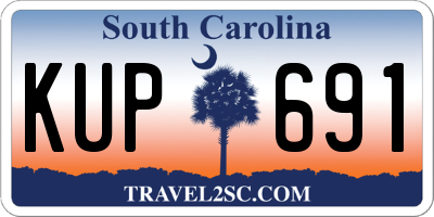 SC license plate KUP691