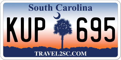 SC license plate KUP695