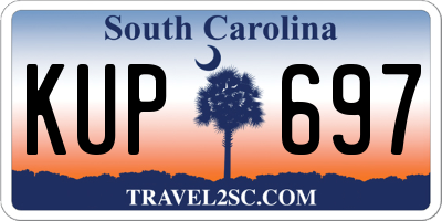 SC license plate KUP697