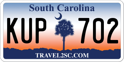 SC license plate KUP702