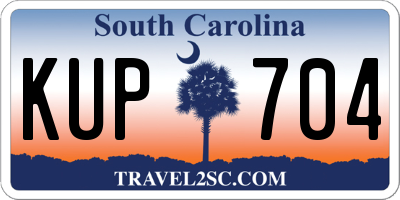 SC license plate KUP704