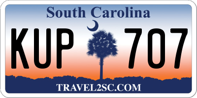 SC license plate KUP707