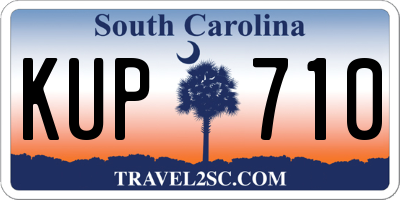 SC license plate KUP710