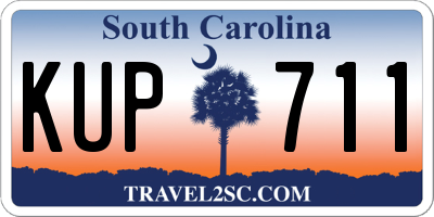 SC license plate KUP711