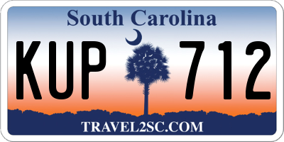 SC license plate KUP712