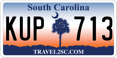 SC license plate KUP713