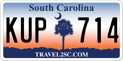 SC license plate KUP714