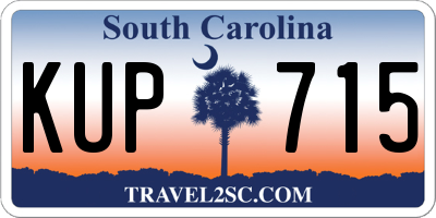 SC license plate KUP715