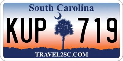 SC license plate KUP719