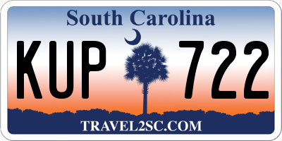 SC license plate KUP722